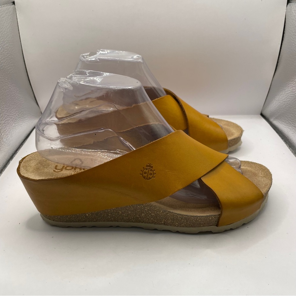 yokomo comfort sandals platform wedges women’s  size 9 F4